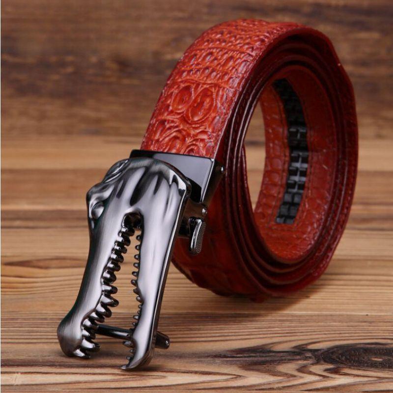 Belt Buckle Crocodile For Men Model Indigo by Zictor