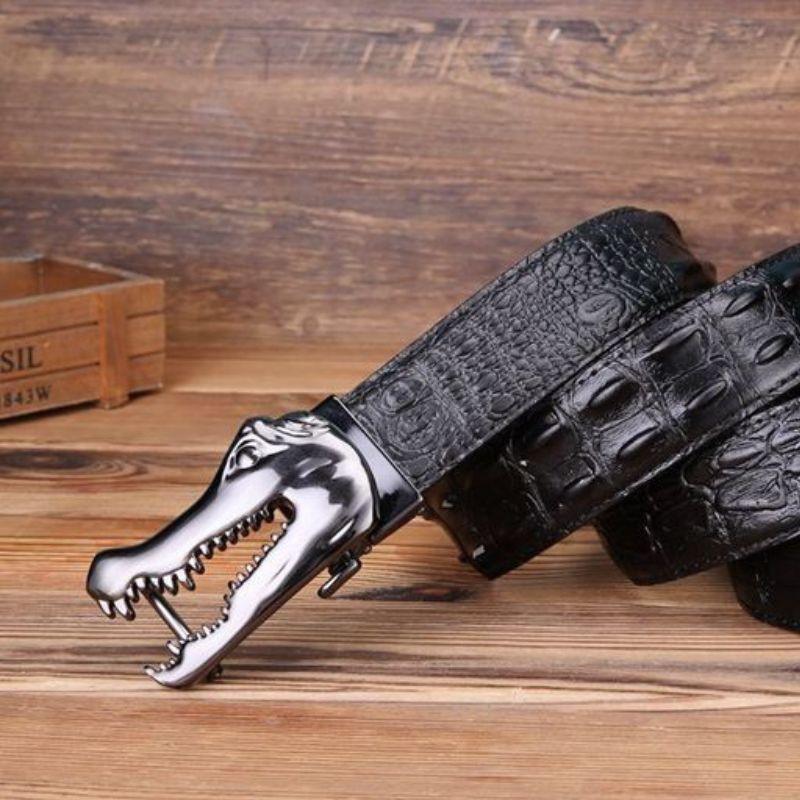 Belt Buckle Crocodile For Men Model Indigo by Zictor