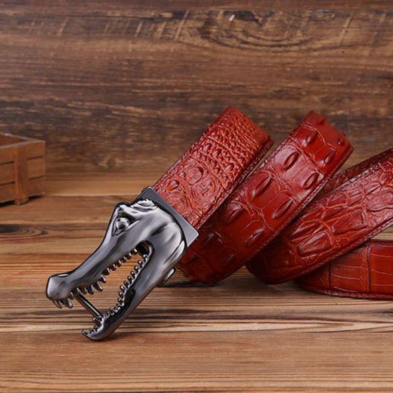 Belt Buckle Crocodile For Men Model Indigo by Zictor