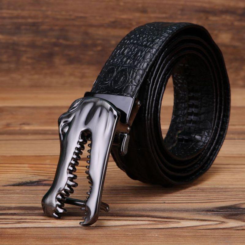 Belt Buckle Crocodile For Men Model Indigo by Zictor