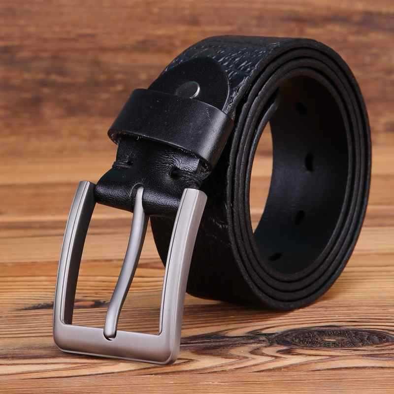 Belt Motif Crocodile Buckle Silver For Men Model Cal by Zictor