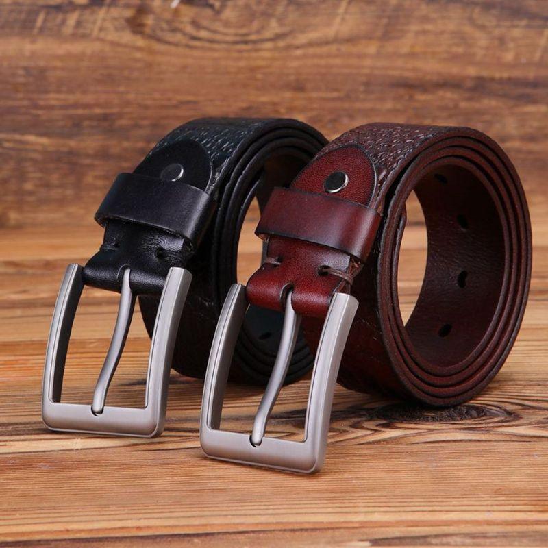 Belt Motif Crocodile Buckle Silver For Men Model Cal by Zictor