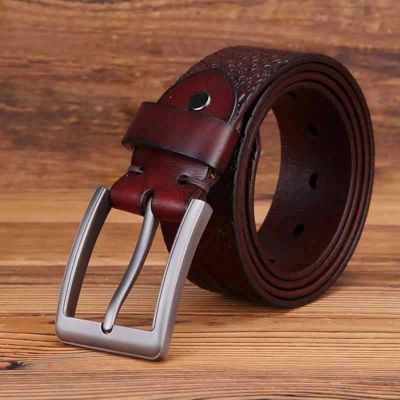 Belt Motif Crocodile Buckle Silver For Men Model Cal by Zictor