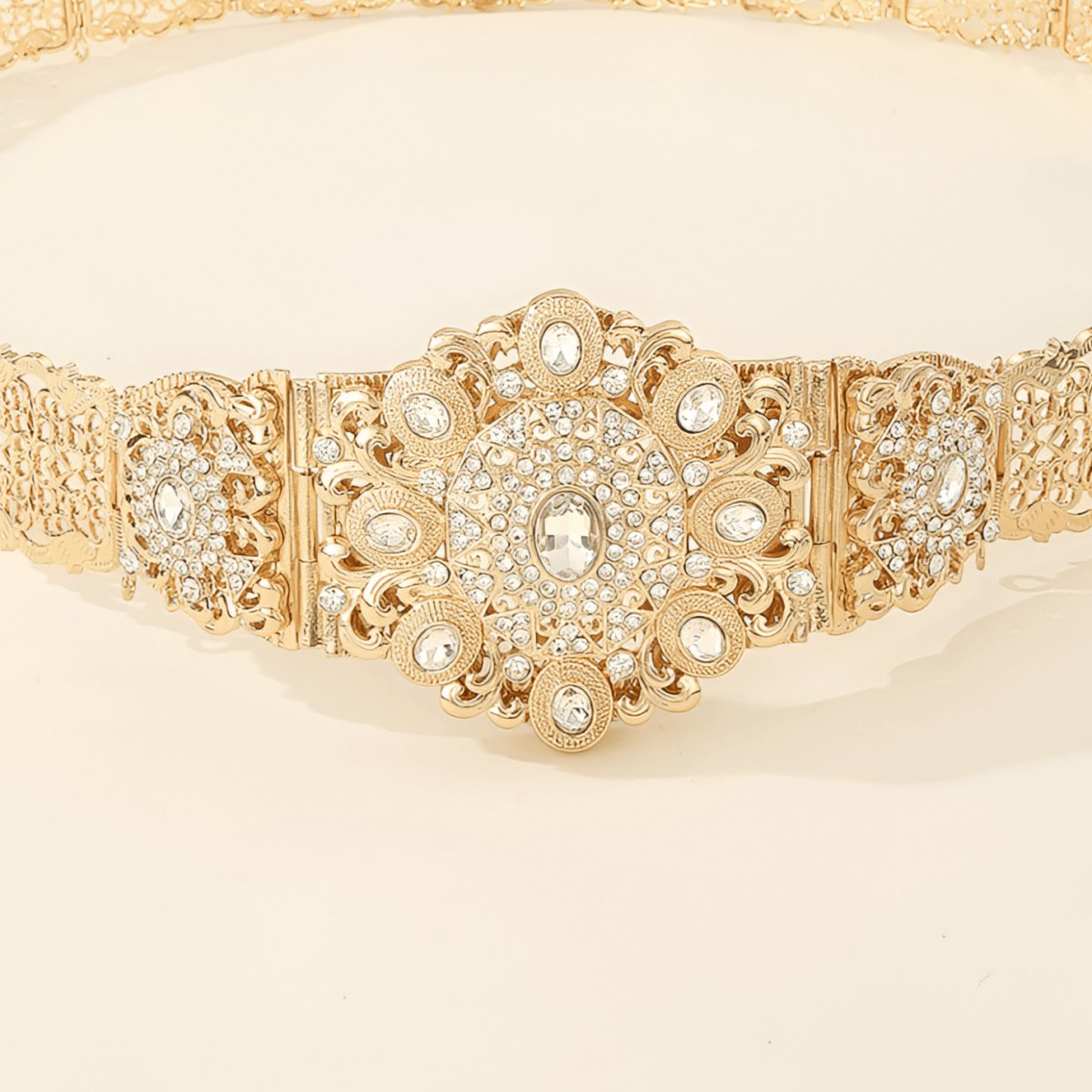 Belt Golden Incrustee Of Strass Model Ariely by Zictor