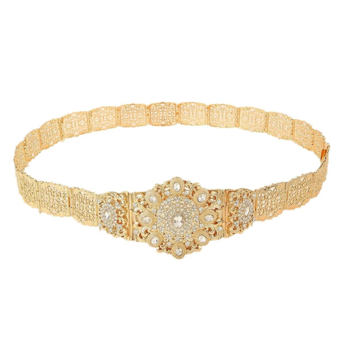 Belt Golden Incrustee Of Strass Model Ariely by Zictor