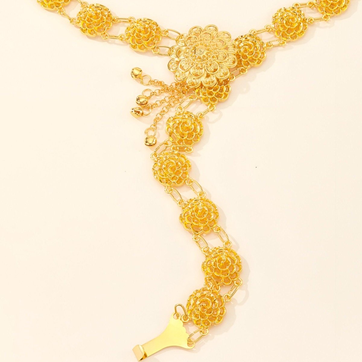 Belt Golden TO Designs Floraux Model Lula by Zictor