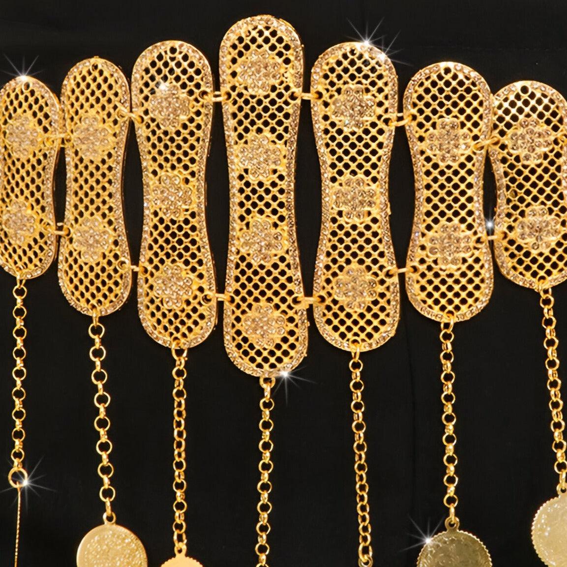 Belt Golden TO Motifs With Medaillons Model Sydneie by Zictor