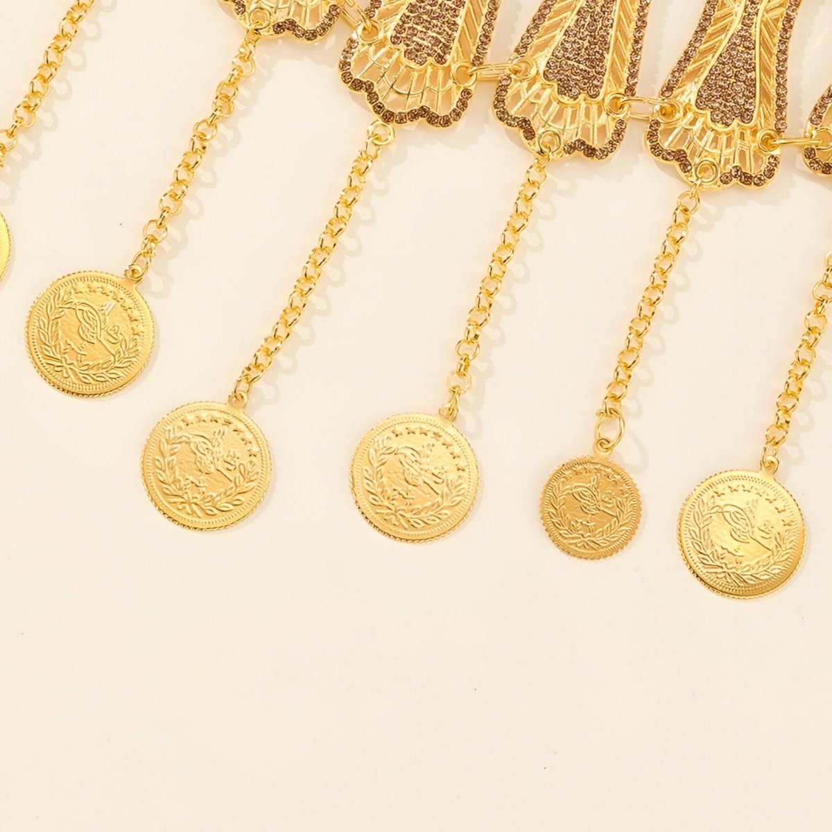 Belt Golden With Pendentifs And Medaillons Originaux Model Kaye by Zictor