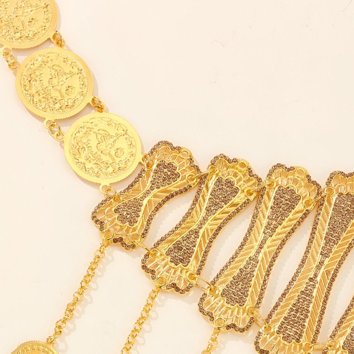 Belt Golden With Pendentifs And Medaillons Originaux Model Kaye by Zictor