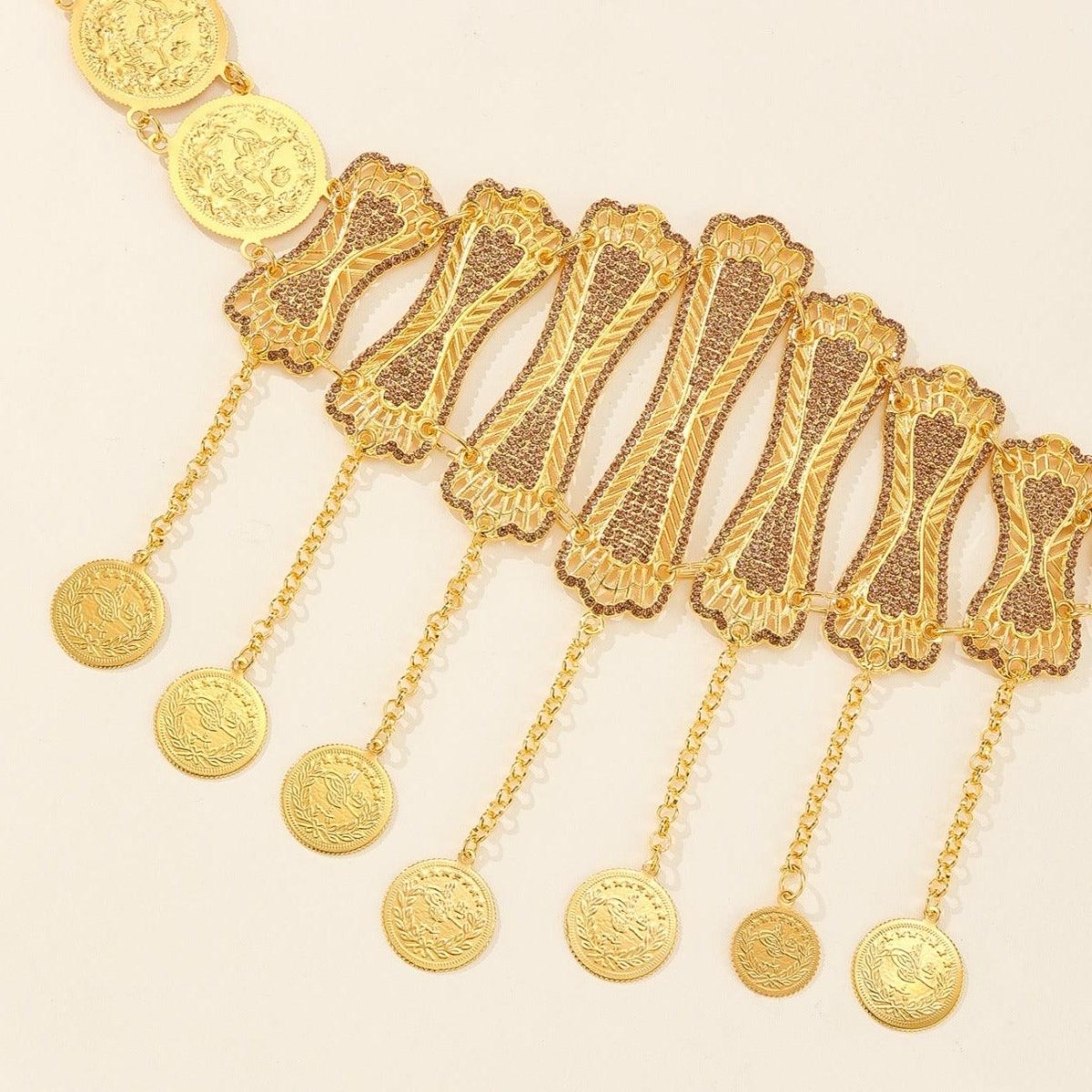 Belt Golden With Pendentifs And Medaillons Originaux Model Kaye by Zictor