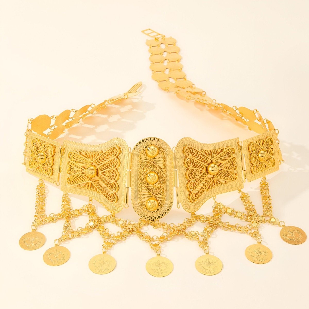 Belt Golden With Pendentifs Qui Sentrelacent Model Arley by Zictor