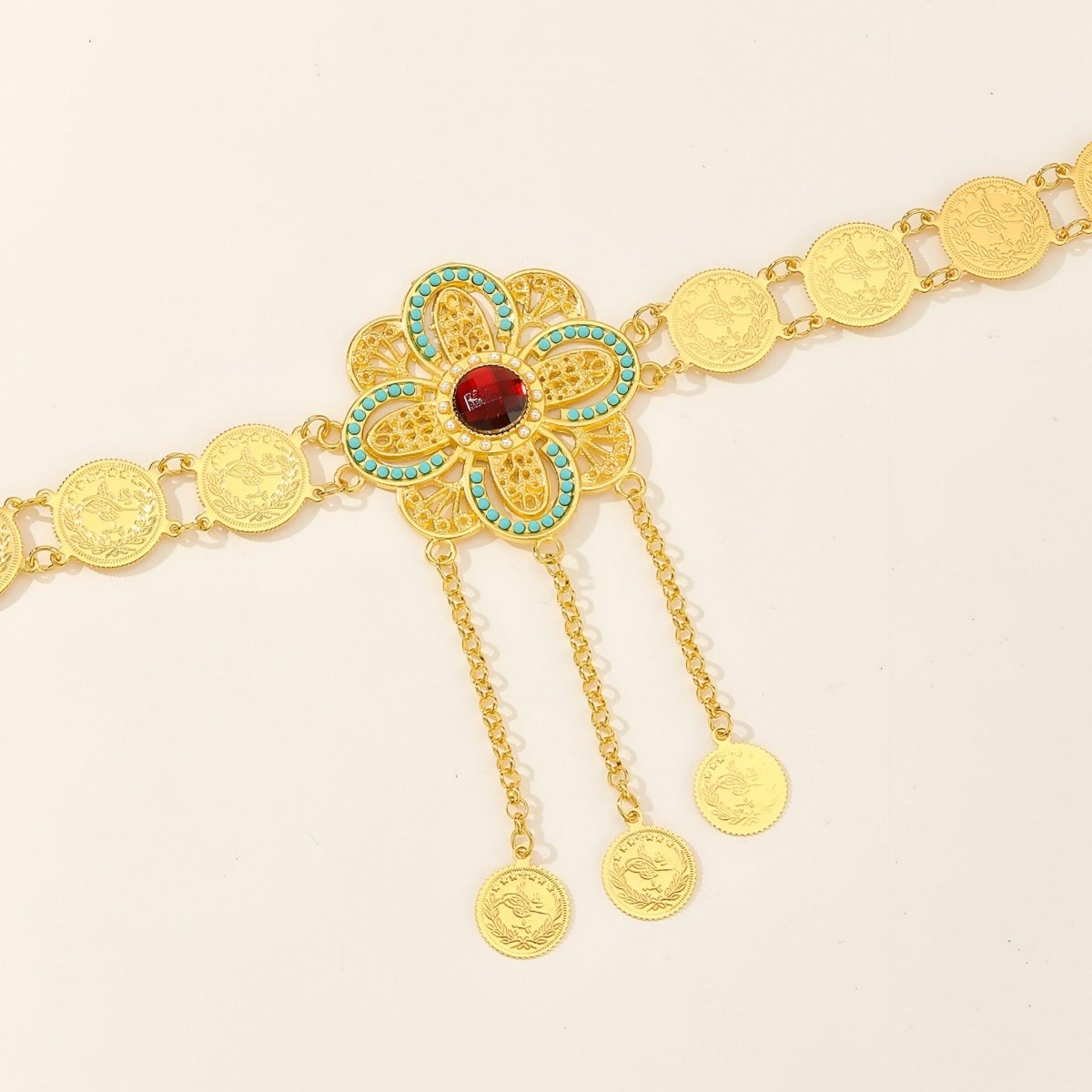 Belt TO Motif Rubis With Pendentifs Model Lindsey by Zictor