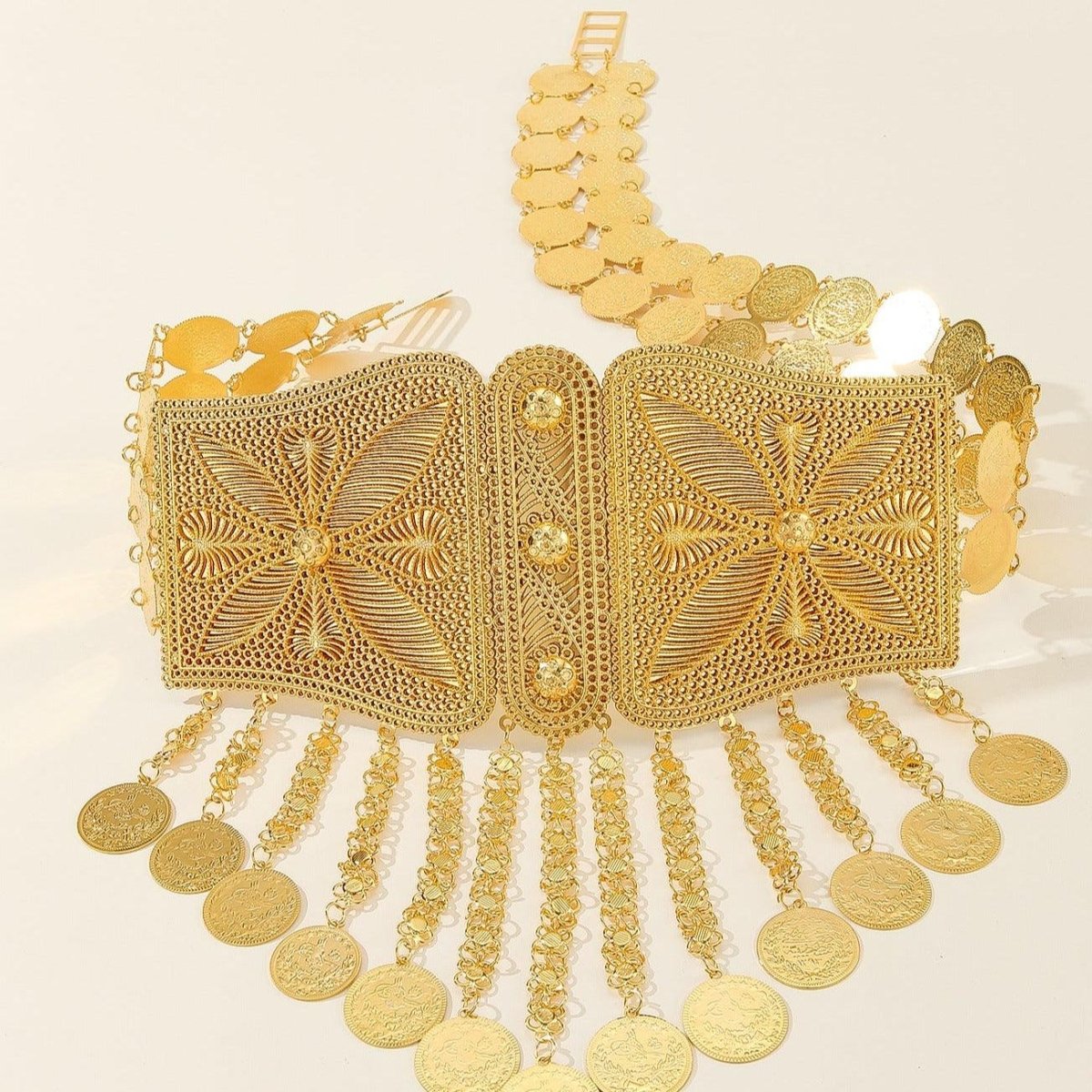 Belt With Large Chaines And Large Motifs Model Jalen by Zictor