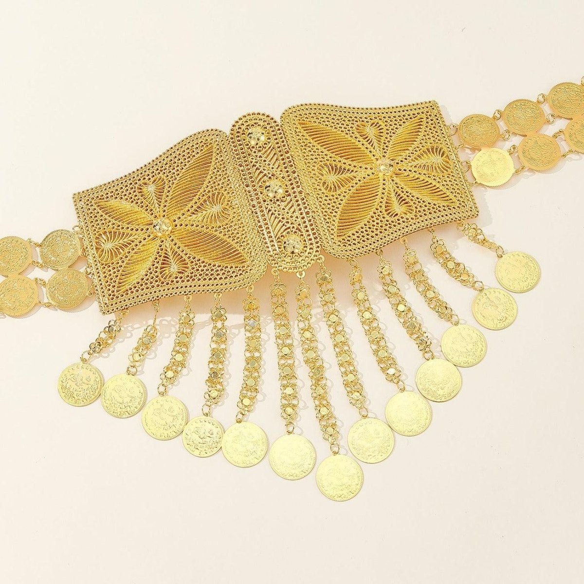 Belt With Large Chaines And Large Motifs Model Jalen by Zictor