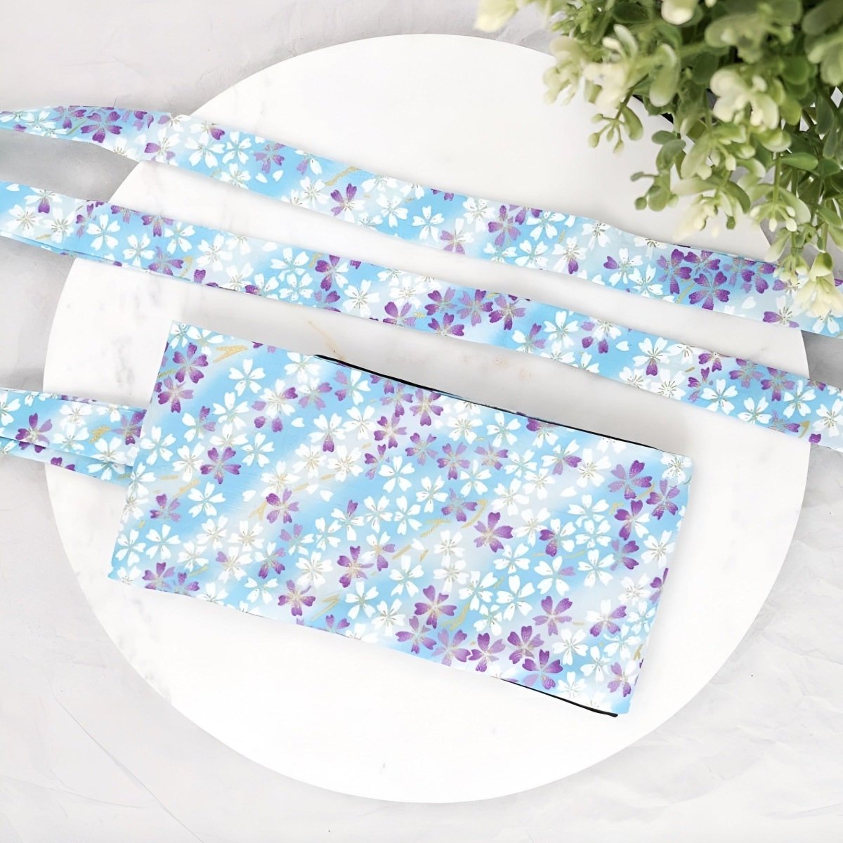 Belt Blue TO Motifs Fleurs Of Cerisier Model Efua by Zictor