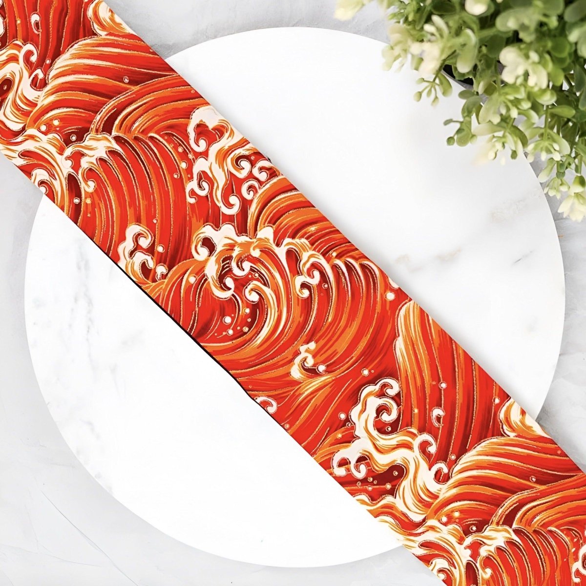 Belt TO Motifs Vague Japonaise Red Model Brittanie by Zictor