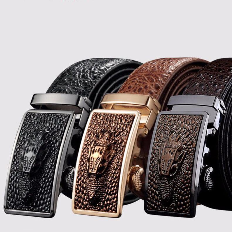 Belt In Leather Croco For Men Model Avery by Zictor