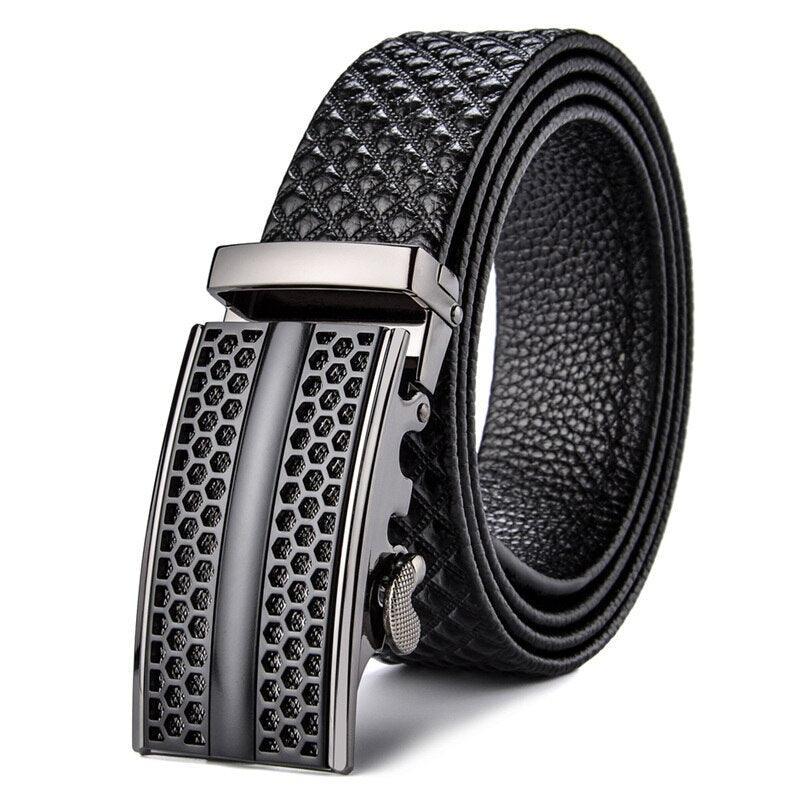 Belt of costume in leather for men, model CaMarvelne - Zictor