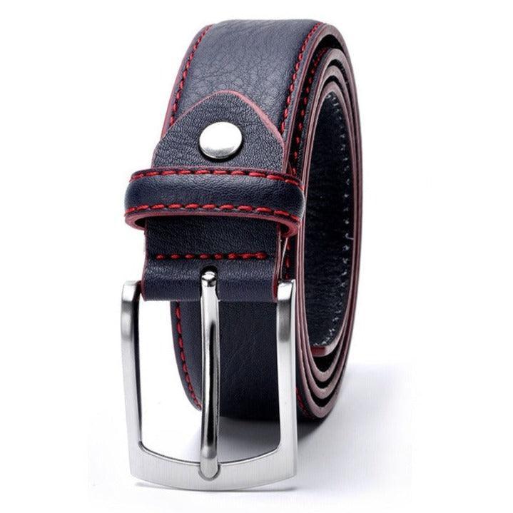 Belt of costume in leather for men, model Emersona - Zictor