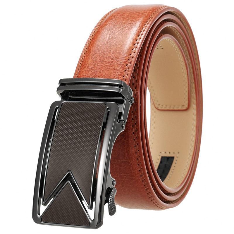 Belt of costume in leather for men, model Madisen - Zictor