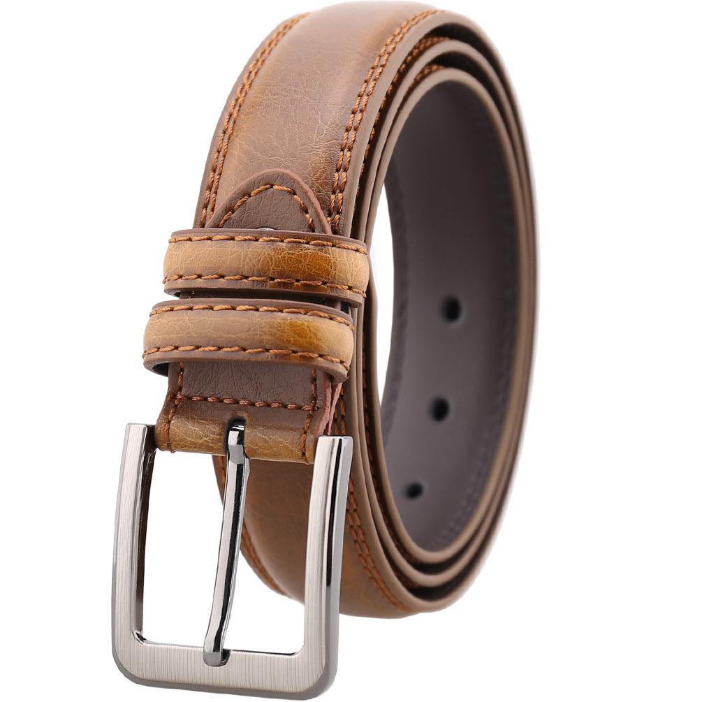 Belt of costume in leather for men, model Shannon - Zictor