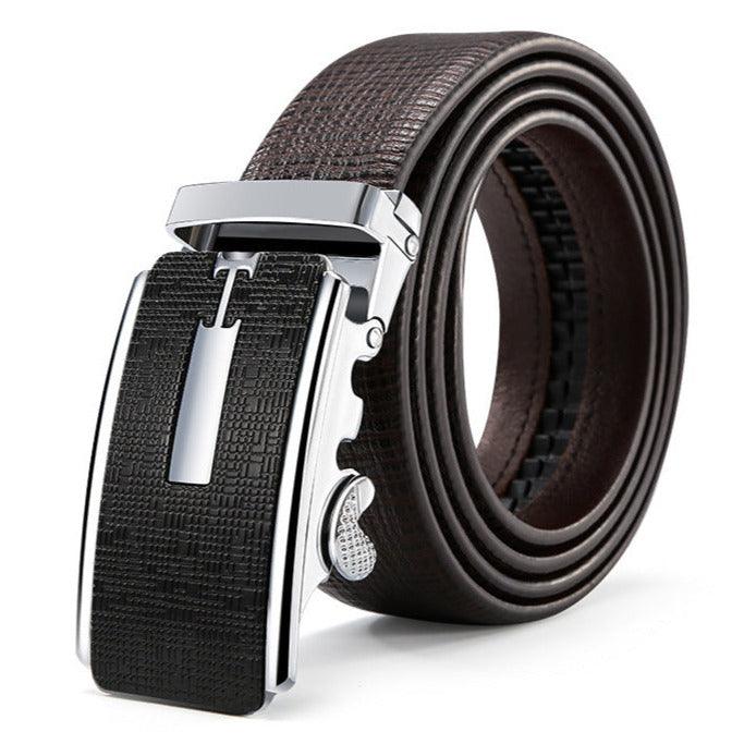 Belt of costume in leather for men, model Sky - Zictor