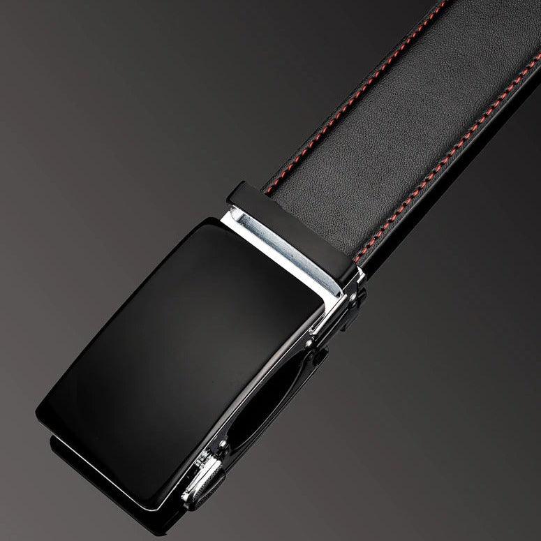 Plyesxale Genuine Leather Belt Men High Quality Ratchet Dress Belt With Automatic Buckle Blue Red Light Brown Mens Belts B36 Taylory by Zictor