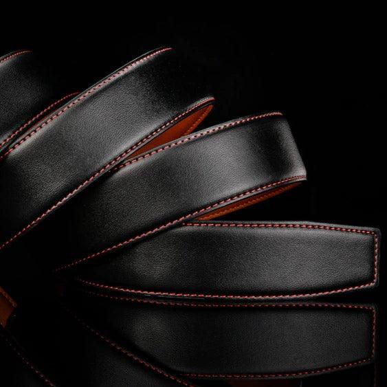 Plyesxale Genuine Leather Belt Men High Quality Ratchet Dress Belt With Automatic Buckle Blue Red Light Brown Mens Belts B36 Taylory by Zictor