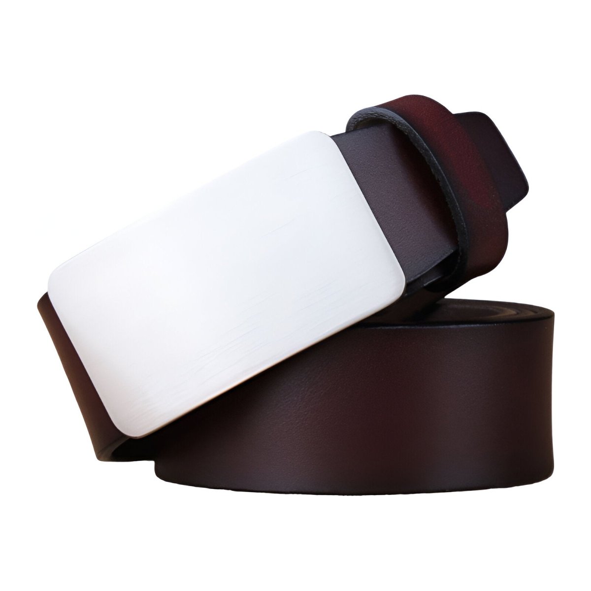 Belt of costume in leather pleine fleur, buckle auBerkeRayyanyatique, for Men, model EdeAubrie - Zictor