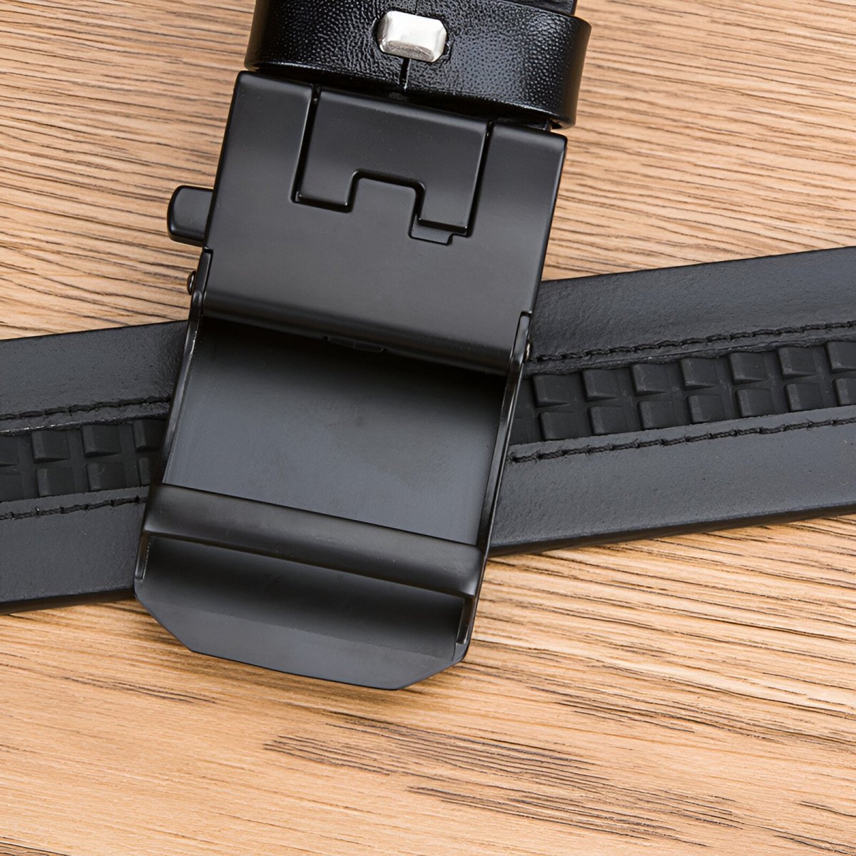 Belt Costume In Leather Pleine Fleur Buckle Automatic For Men Model Nasim by Zictor