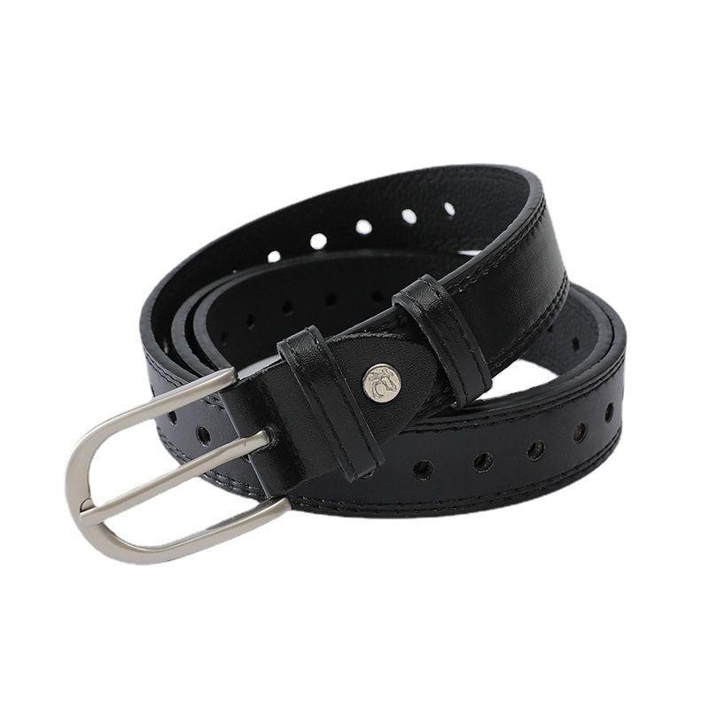 Belt perforée for women to buckle in U disponible in large size, model Omri - Zictor