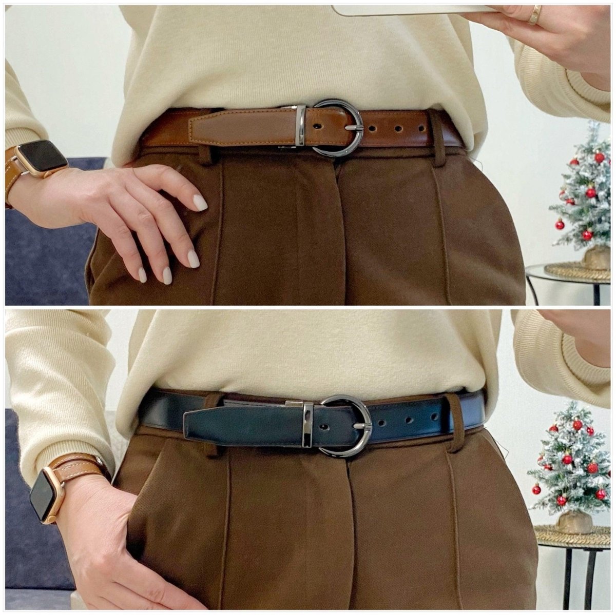 Belt 2 In 1 In Leather For Women Model Caseyy by Zictor