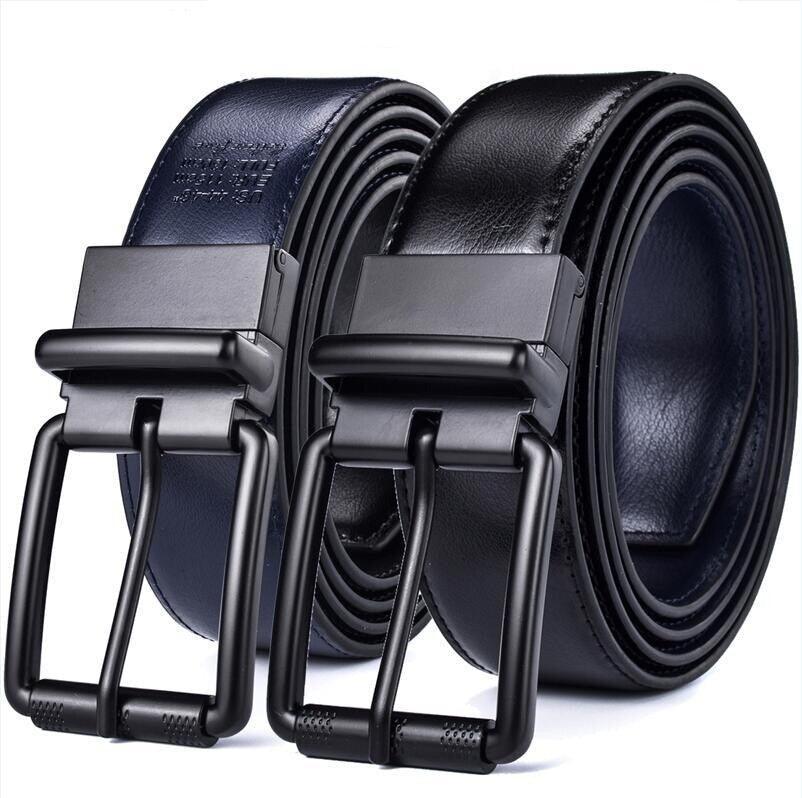 Belt reversible in leather 2 in 1 for men, model Chinh - Zictor