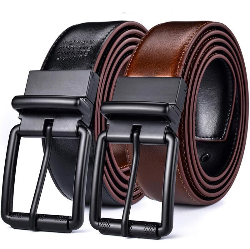 Belt reversible in leather 2 in 1 for men, model Chinh - Zictor