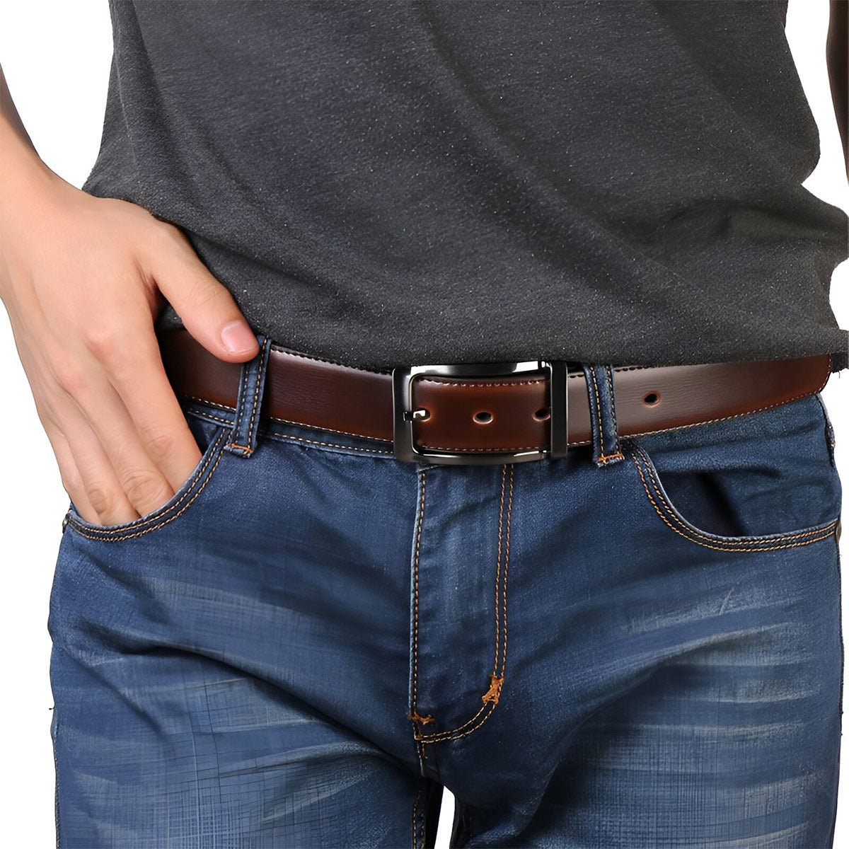 Belt In Leather For Men Model Ciel by Zictor