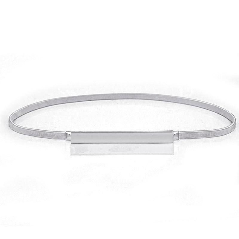 Belt slim golden ou silver for women, model PKendrixs - Zictor