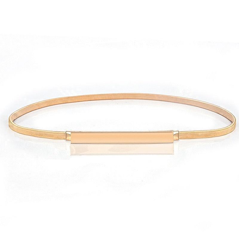 Belt slim golden ou silver for women, model PKendrixs - Zictor