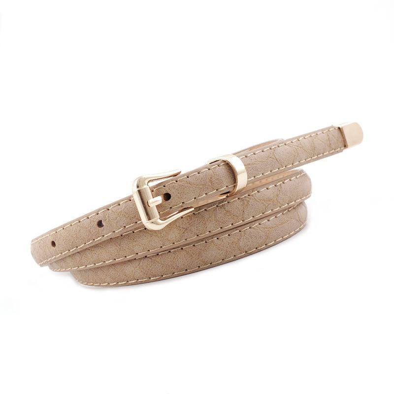 Belt slim in leather for women, model Aubrey - Zictor
