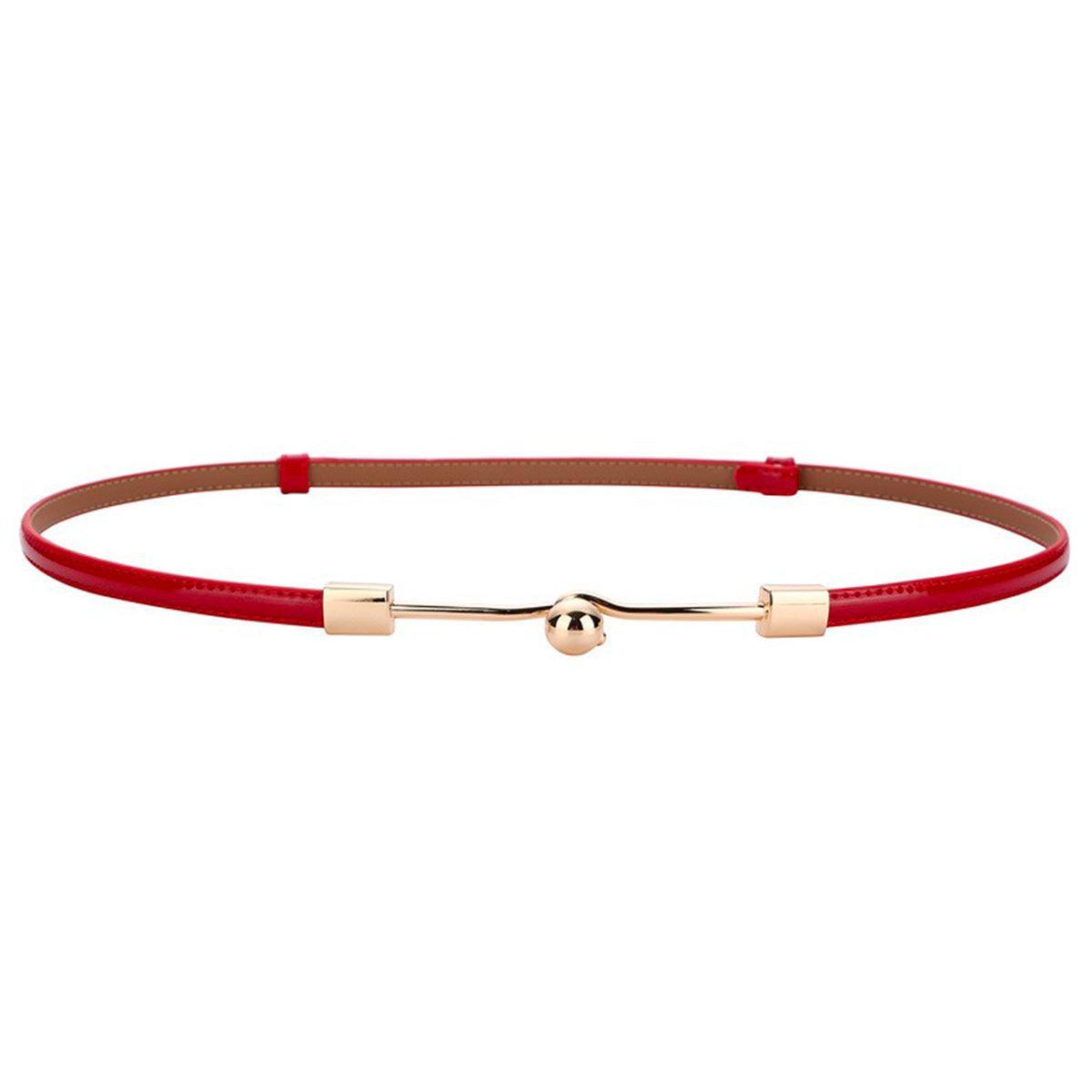 Belt slim in leather for women, model Dream - Zictor