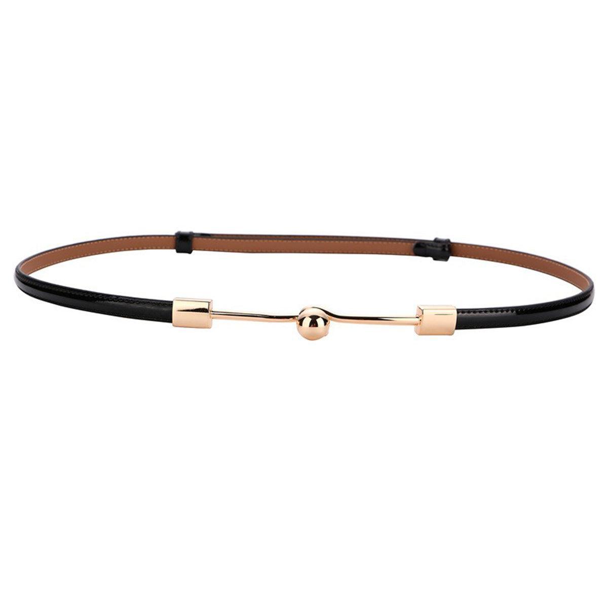 Belt slim in leather for women, model Dream - Zictor