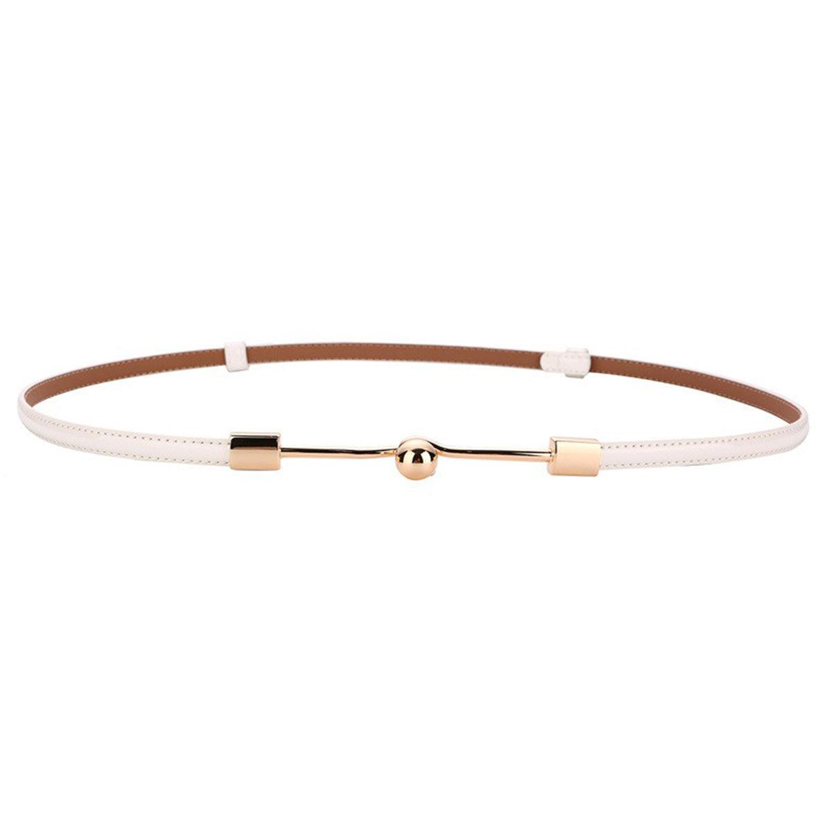 Belt slim in leather for women, model Dream - Zictor
