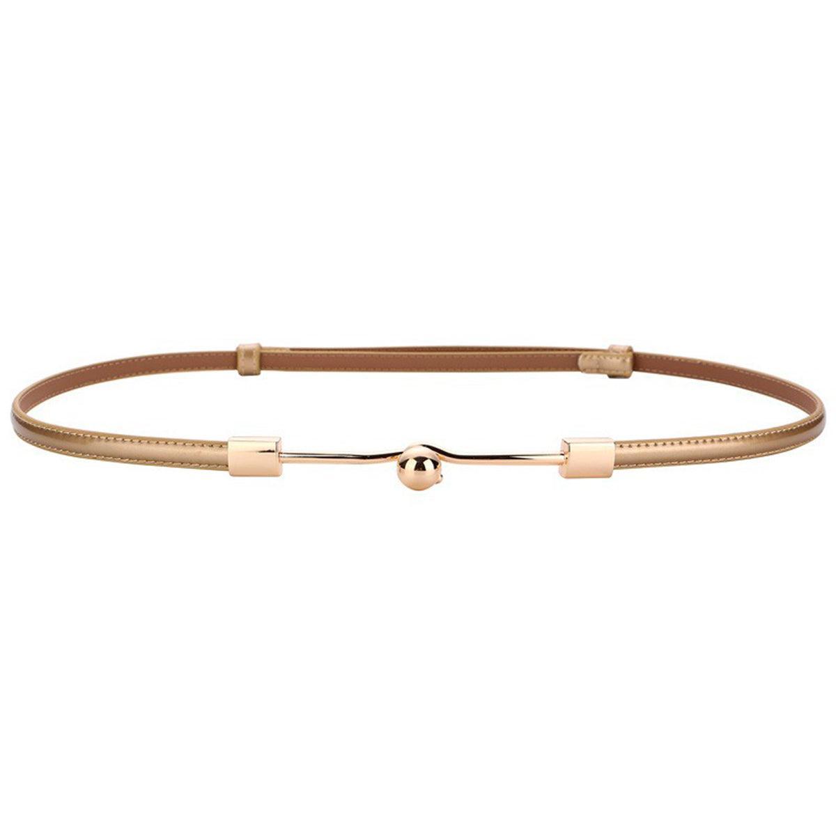 Belt slim in leather for women, model Dream - Zictor