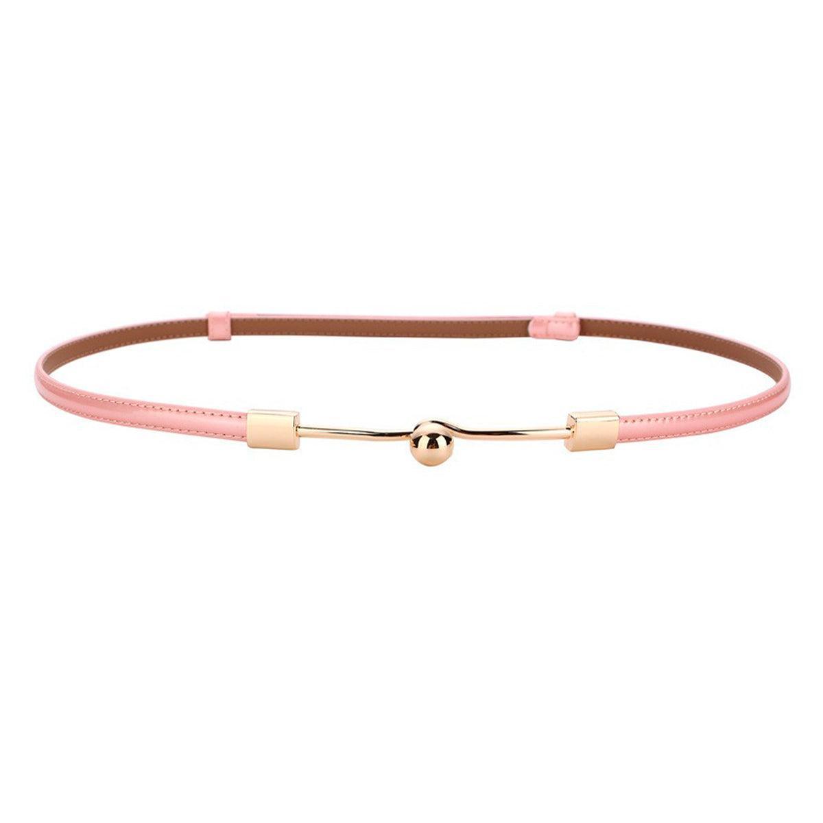 Belt slim in leather for women, model Dream - Zictor