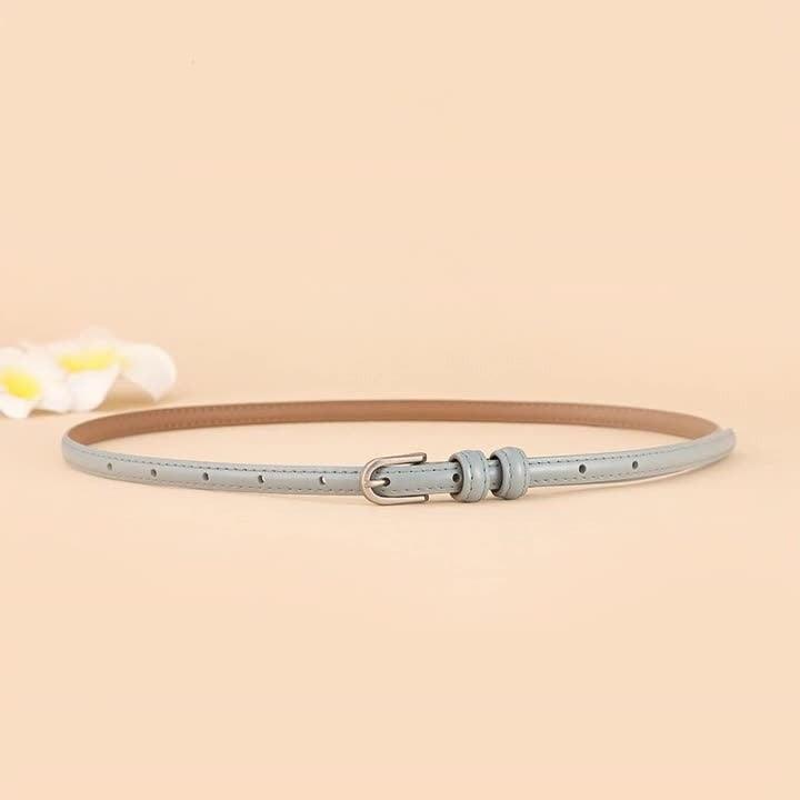 Belt slim in leather for women, model Fernar - Zictor