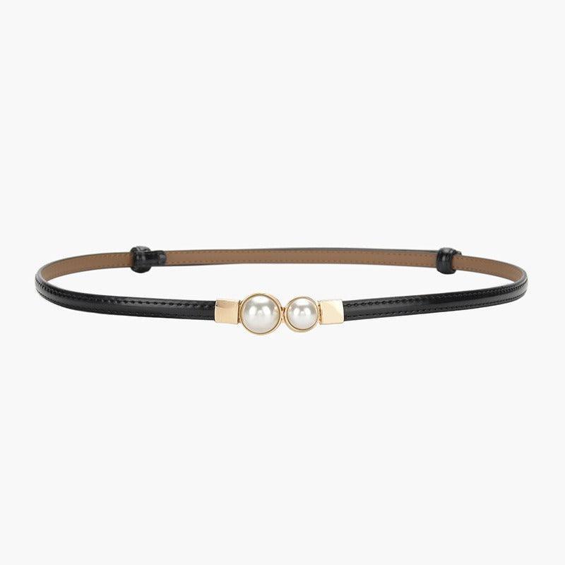Belt slim in leather for women, model Huxleie - Zictor