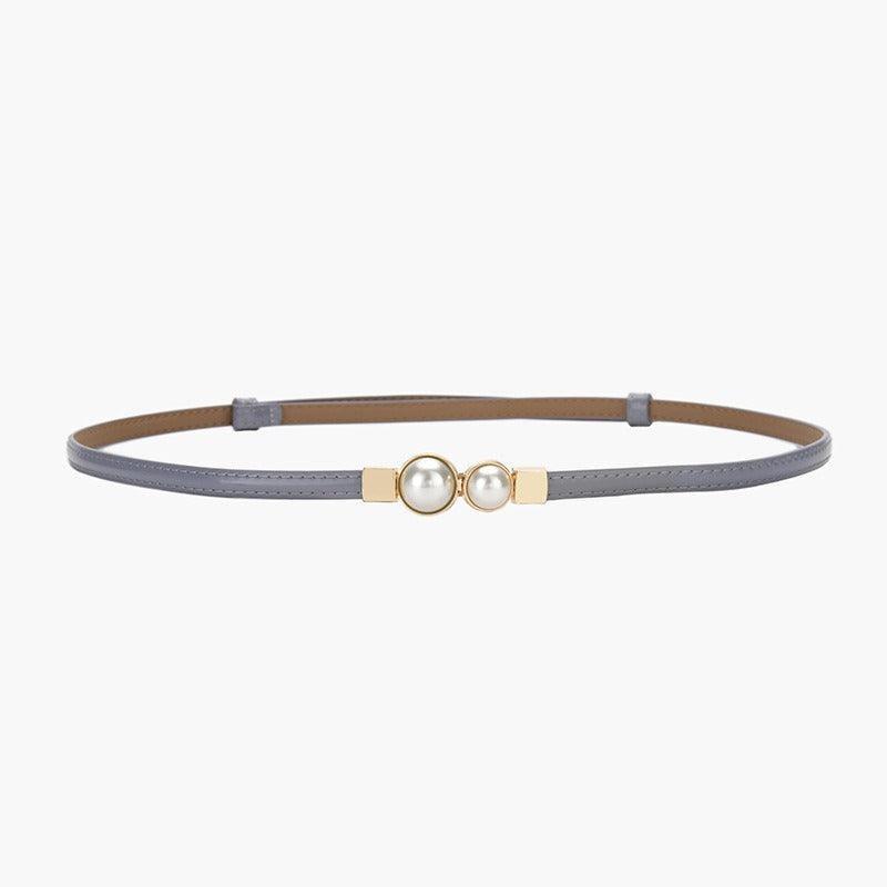 Belt slim in leather for women, model Huxleie - Zictor