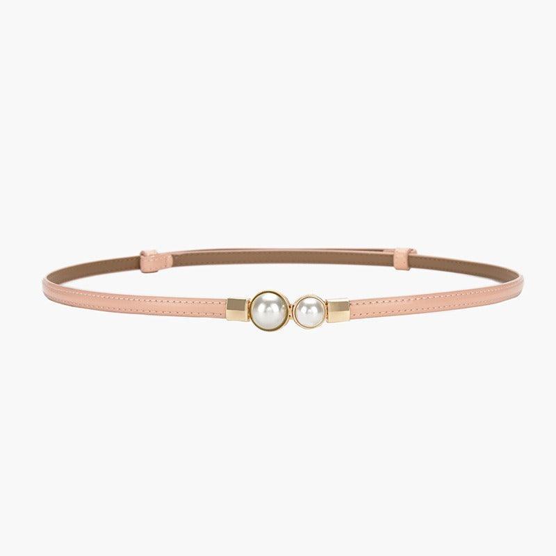 Belt slim in leather for women, model Huxleie - Zictor