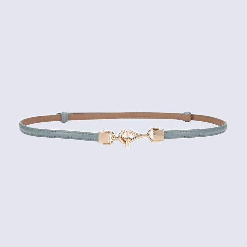 Belt slim in leather for women, model Son - Zictor