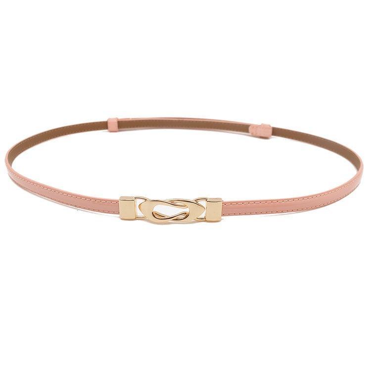 Belt slim in leather for women, model FubbChipo - Zictor