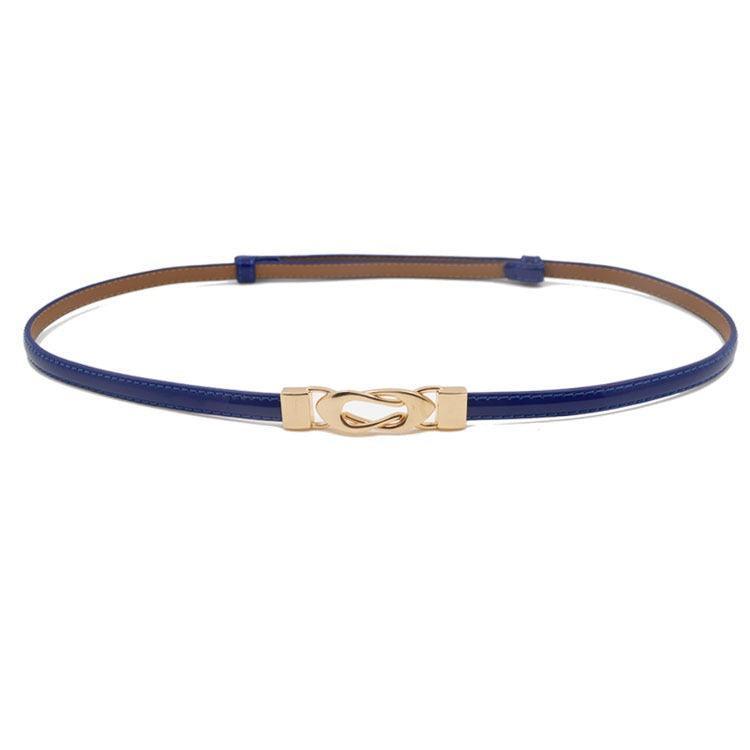 Belt slim in leather for women, model FubbChipo - Zictor